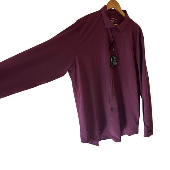 AWARENESS KENNETH COLE Modern Fit Performance Dress Shirt purple plum 3XT NWT - Picture 2 of 9